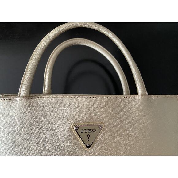 GUESS Metallic Gold Satchel/Tote - Picture 1 of 7